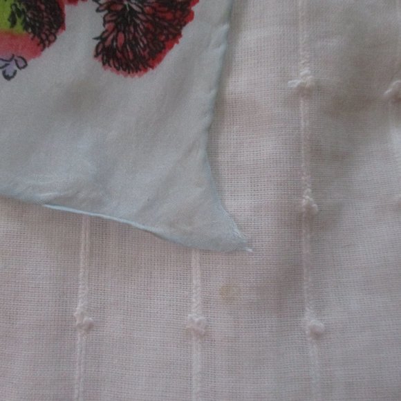 Light blue floral 1950s scarf - Picture 5 of 6